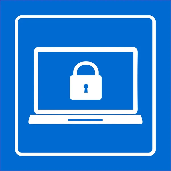 Icona Del Concetto Sicurezza Internet Identificazione Simbolo Protezione — Vettoriale Stock