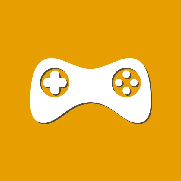 Gamepad Pictogram Vector Platte Ontwerpstijl Joypad Symbool — Stockvector