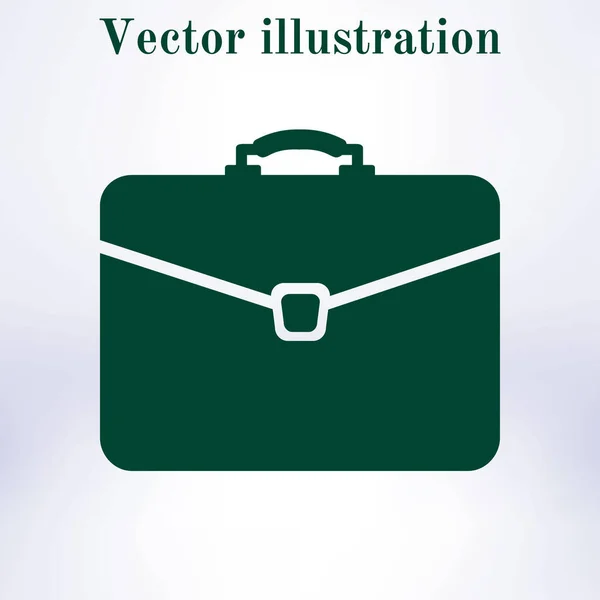 Aktenkoffer Symbol Vektorillustration Flacher Designstil — Stockvektor