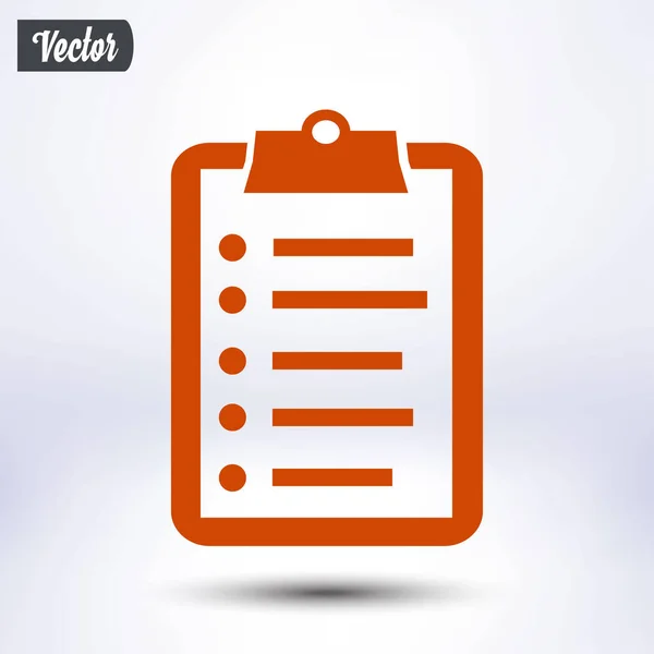 Document list vector icon. Flat design color vector illustration.