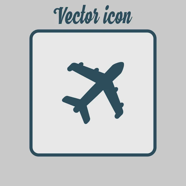 Ícone Avião Símbolo Viagem Avião Partir Sinal Inferior — Vetor de Stock