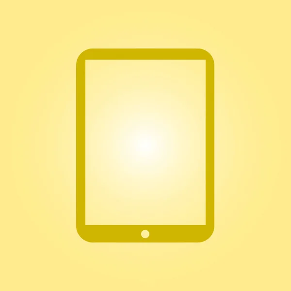 Modern Digital Tablet Ikonen Platt Designikon — Stock vektor