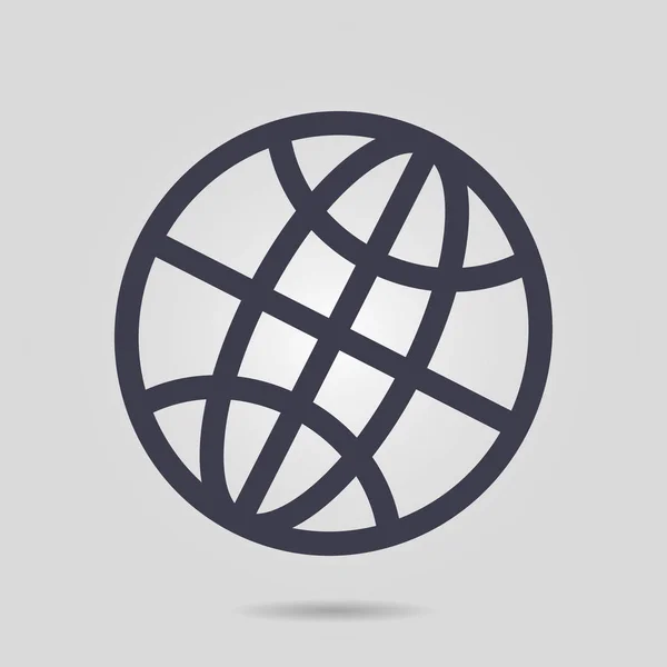 Globus Ikone Flaches Design Stil Erde Vektor Symbole — Stockvektor