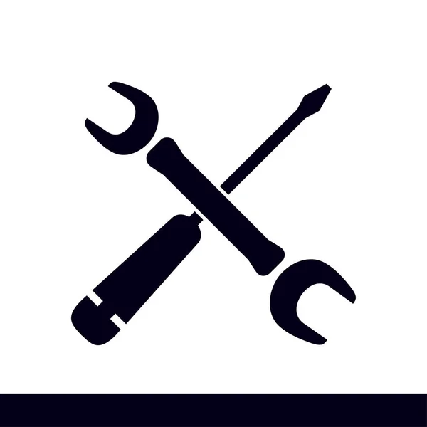 Ikona Naprawy Usługi Symbol Narzędzia Singn Płaska Konstrukcja Stylu — Wektor stockowy