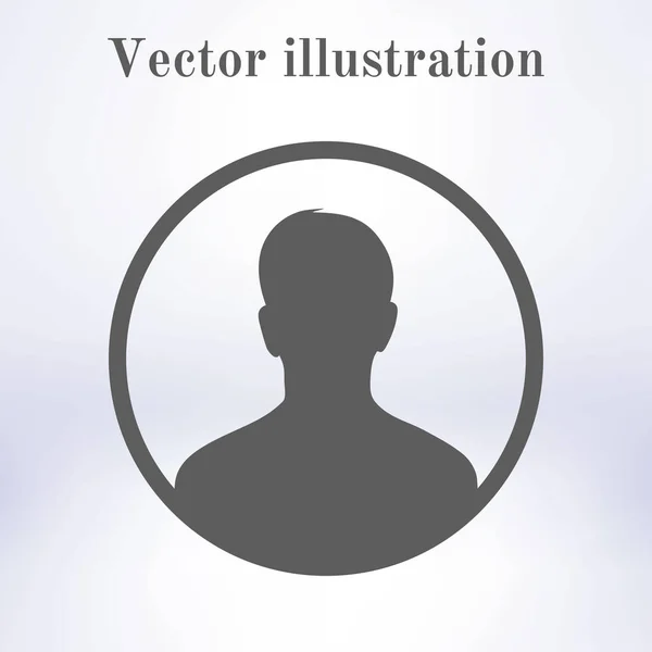 Icône Signe Utilisateur Symbole Personne Avatar Humain Style Plat — Image vectorielle