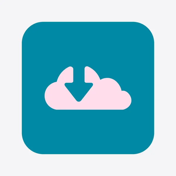 Herunterladen Vom Cloud Symbol Upload Taste Lastsymbol — Stockvektor
