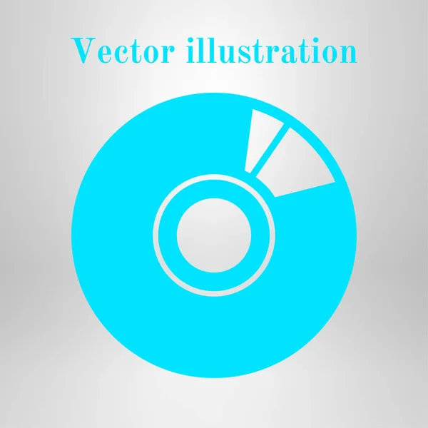 Oder Dvd Symbol Kompaktscheibensimbol Flacher Designstil — Stockvektor