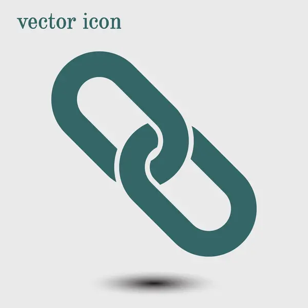 Enlace Icon Chain Único Eslabón Símbolo Enlace Icono Fuente — Vector de stock