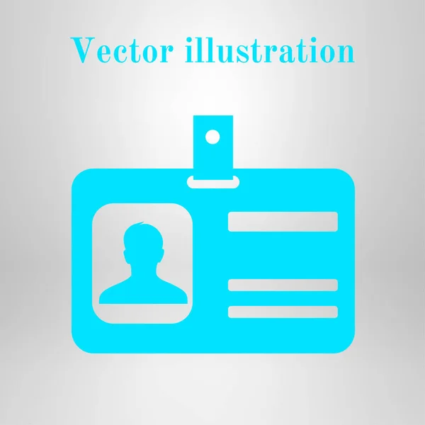 Icono Tarjeta Identificación Insignia Participante Conferencia Estilo Diseño Plano — Vector de stock