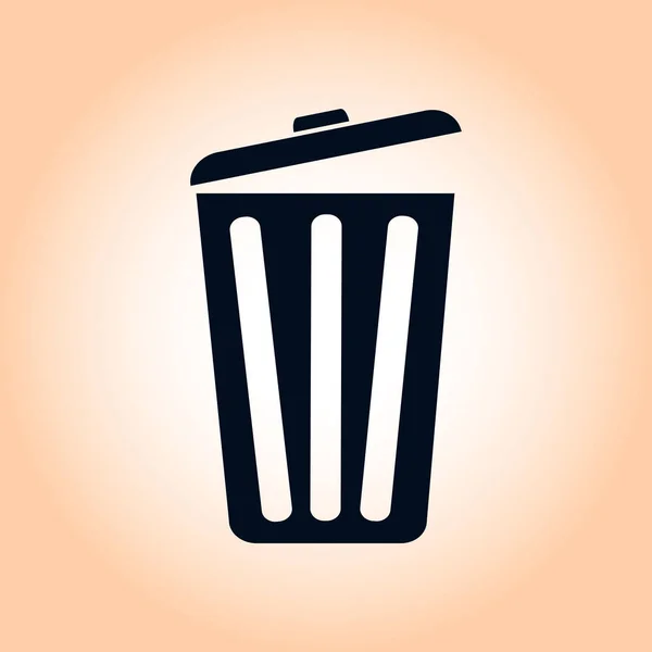 Ícone Lata Lixo Excluir Mover Para Lixeira Limpar Espaço Disco — Vetor de Stock