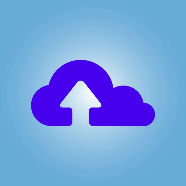 simple upload from cloud icon, vector illustration