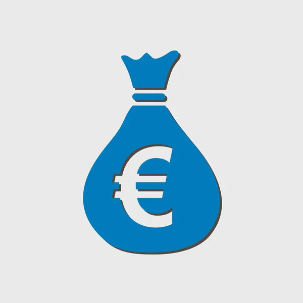 Euro Symbole Devise Eur Style Design Plat — Image vectorielle