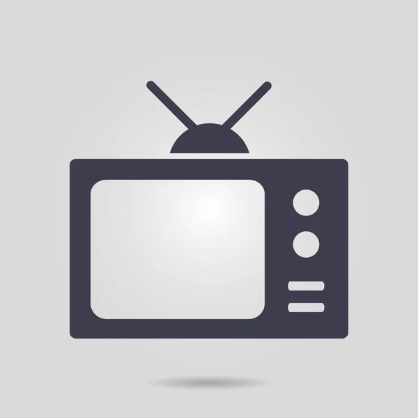 テレビ アイコン フラットなデザイン スタイル メディアのアイコン — ストックベクタ