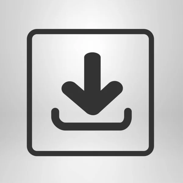 Descargar Icono Sube Botón Estilo Diseño Plano — Vector de stock