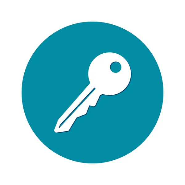 Значок Ключа Символ Замка Знак Безопасности Плоский Дизайн — стоковый вектор