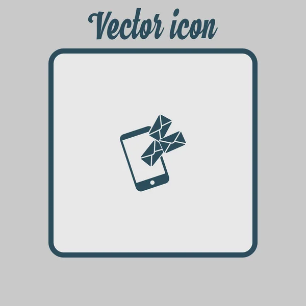 Smartphone Post Eller Sms Ikonen Mobila Sign Symbol — Stock vektor