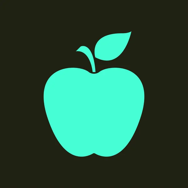 Icona Apple Concetto Cibo Sano Simbolo Della Naturopatia — Vettoriale Stock