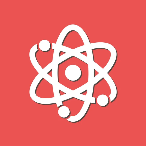 Atom Znaménko Ikona Části Atomu Plochý Design Styl — Stockový vektor