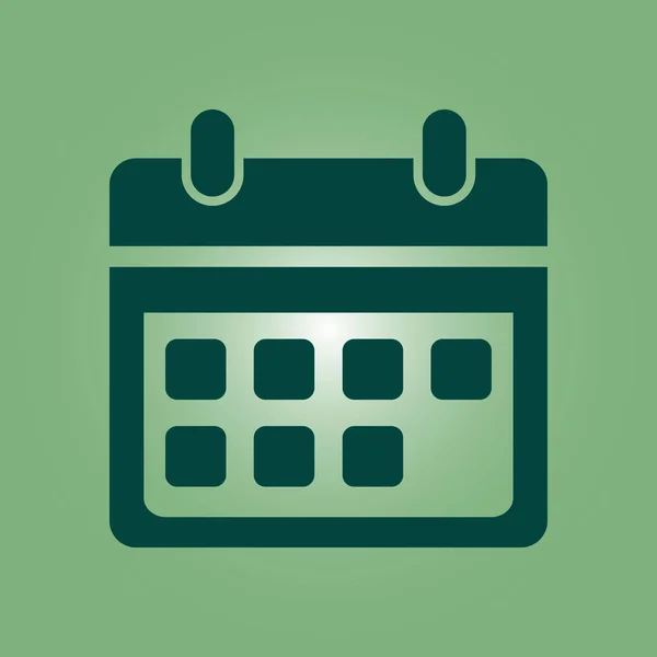 Vector Kalender Ikonen Viktiga Datum Sign Platt Designstil — Stock vektor