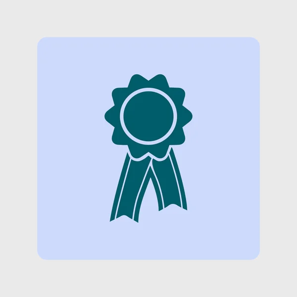 Badge Ribbons Icon Award Rosette Ribbon Simbol — Stock Vector