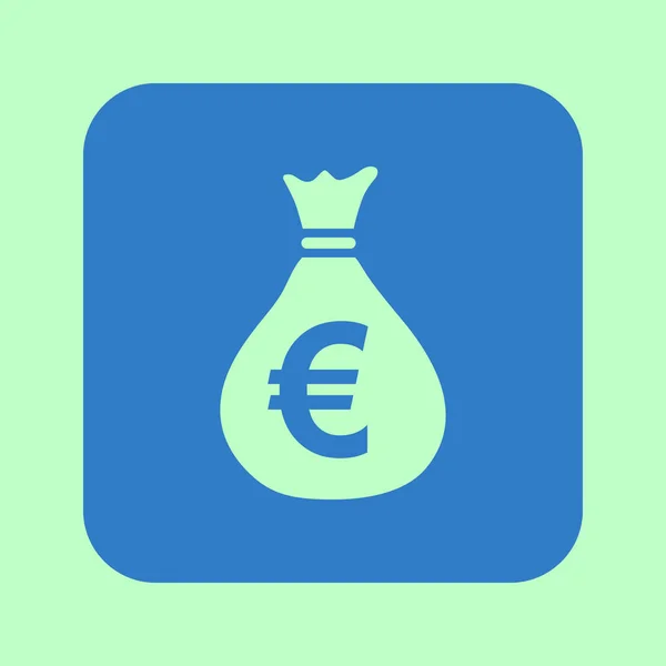 Euro Eur Currency Symbol Flat Design Style — Stock Vector