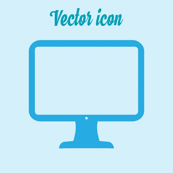 Ícone Sinal Exibição Computador Estilo Design Plano — Vetor de Stock