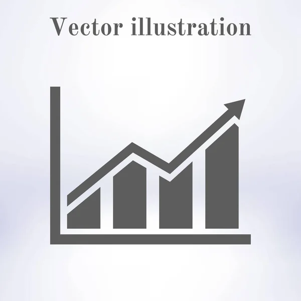 Infografik Diagrammsymbol Wachsende Graphik Simbol Flacher Designstil — Stockvektor