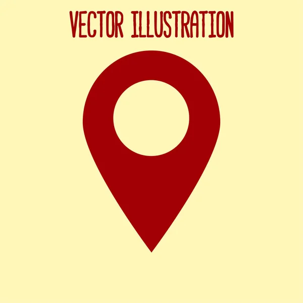 Icono Simple Pin Navegación Ilustración Vectorial — Vector de stock