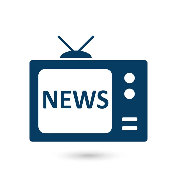 Periodista Noticias Televisión Estilo Diseño Plano Símbolo Medios — Vector de stock