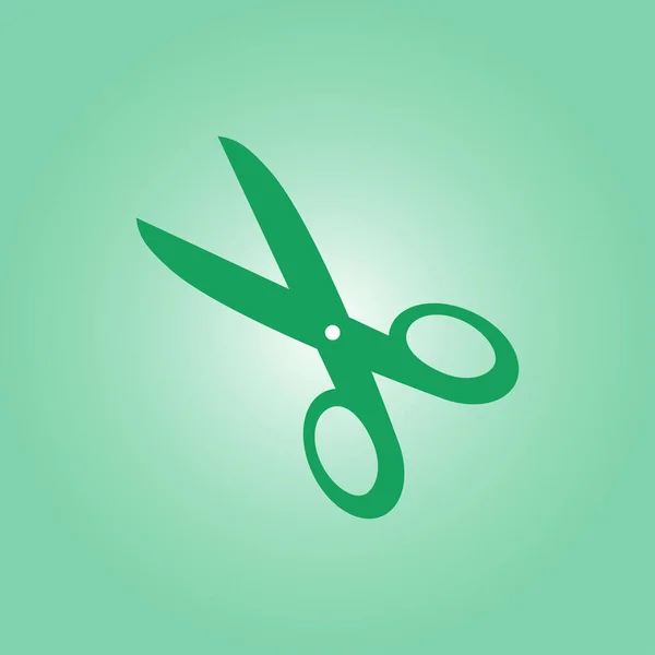 Scissors Icon Mark Cut Here Flat Design — Stock Vector