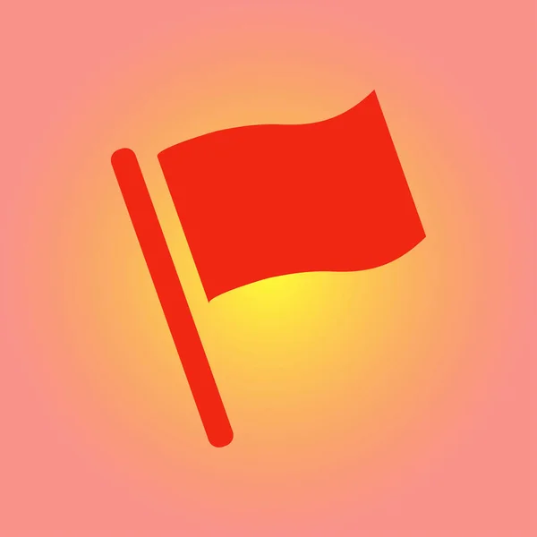 Icono Bandera Símbolo Marcador Ubicación Estilo Diseño Plano — Archivo Imágenes Vectoriales