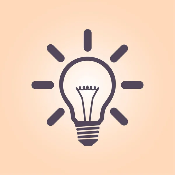 Εικονίδιο Σημείου Φως Λαμπτήρα Σύμβολο Λαμπτήρα Ιδέα Επίπεδη Σχεδίαση Στυλ — Διανυσματικό Αρχείο