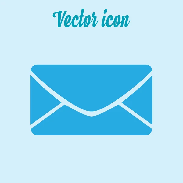 Ícone Plano Letter Mail Ícone Símbolo Vetorial — Vetor de Stock