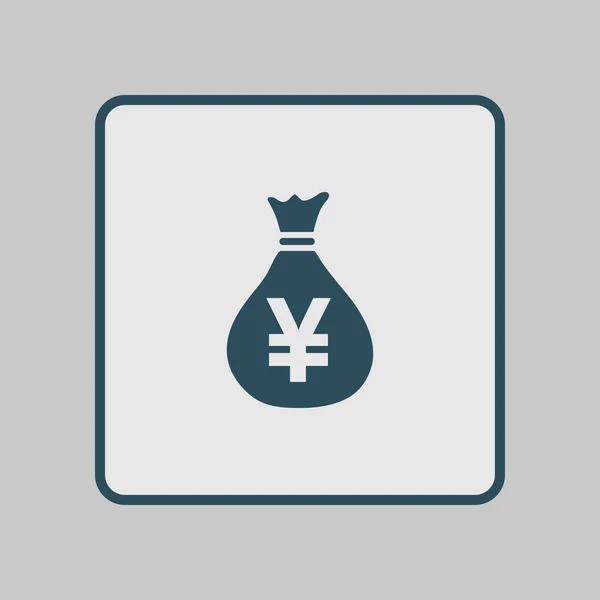 Yen Jpy Símbolo Burbuja Discurso Moneda Estilo Diseño Plano — Vector de stock