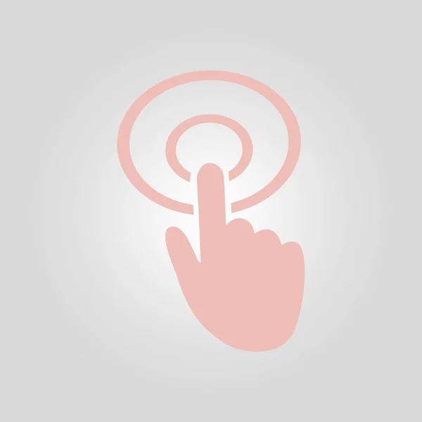 Знак Указателя Руки Символ Указателя Руки Современная Навигация Сайту Плоский — стоковый вектор