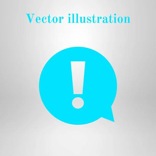 Signo Exclamación Símbolo Advertencia Peligro Estilo Diseño Plano Vector — Archivo Imágenes Vectoriales