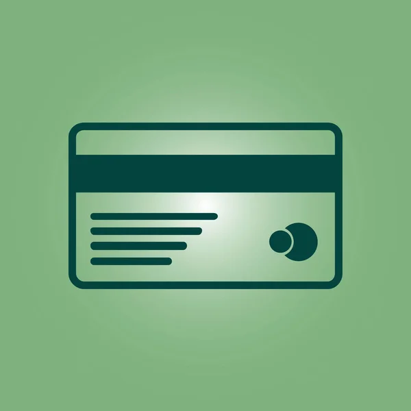 Ícone Cartão Crédito Vetorial Estilo Design Plano —  Vetores de Stock