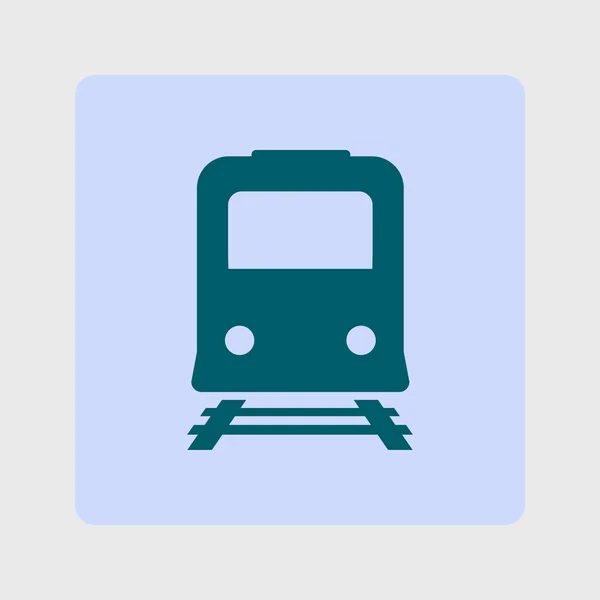 Het Pictogram Van Trein Metro Symbool Railway Station Teken — Stockvector