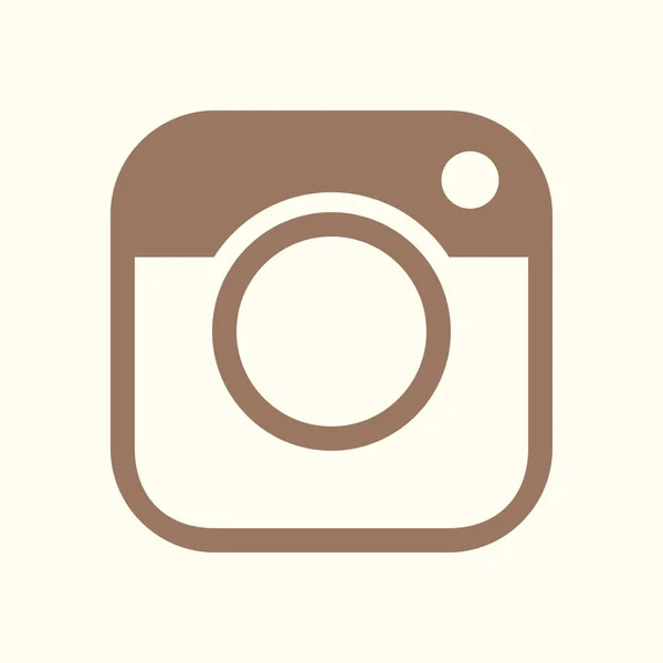 Foto Fotocamera Icon Social Media Segno Simbol Fotocamera Hipster — Vettoriale Stock