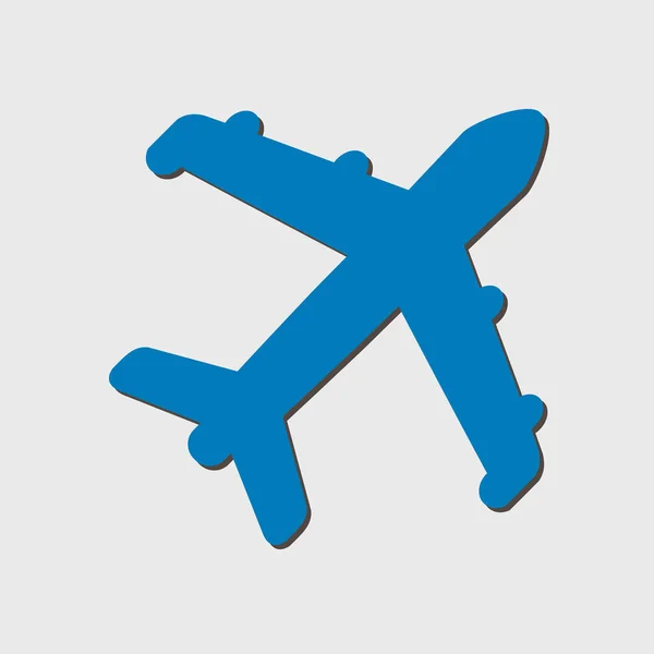 Icono Avión Símbolo Viaje Avión Plano Desde Signo Inferior — Vector de stock
