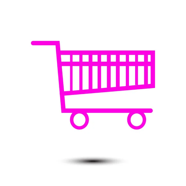 Icono Plano Carta Compras Añadir Producto Carrito — Vector de stock