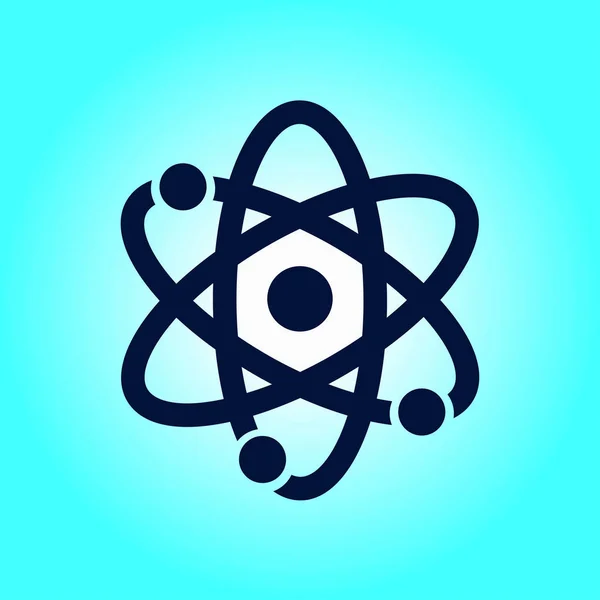 Символ Атома Піктограма Частини Атома Стиль Плоского Дизайну — стоковий вектор