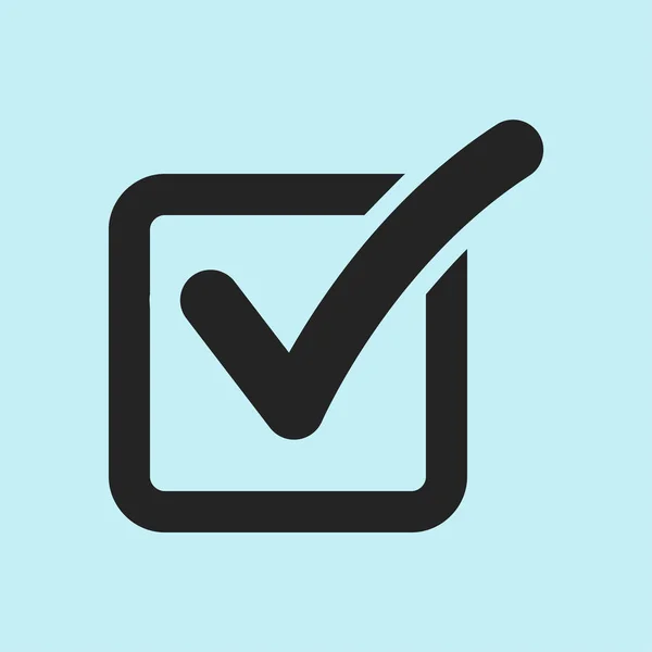 Check List Button Icon Check Mark Box Sign — Stock Vector