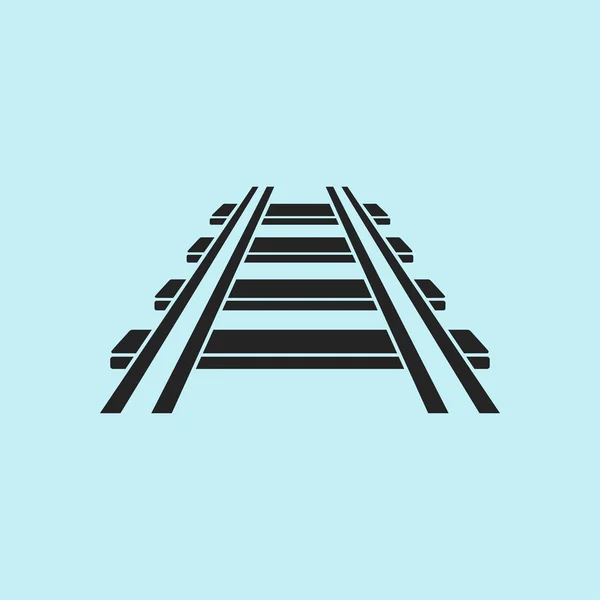Icono Del Ferrocarril Señal Tren Símbolo Carretera — Vector de stock
