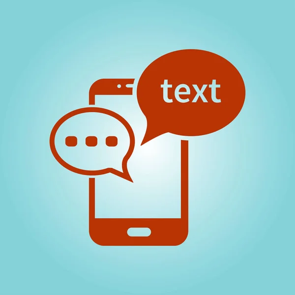 Celular Conversando Icon Mobile Telefone Representando Web Bate Papo Diálogo — Vetor de Stock
