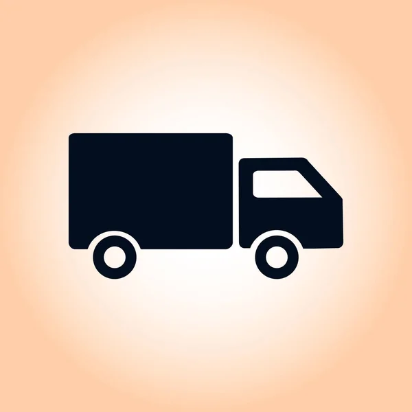 Symbolbild Lieferwagen Lastwagensymbol Sendungen Und Kostenlose Lieferung Flachen Stil Vektor — Stockvektor