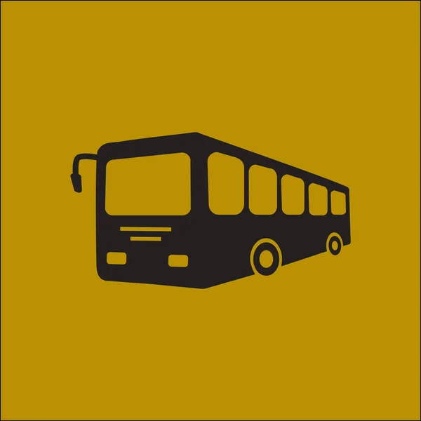 Busschild Symbol Symbol Für Den Öffentlichen Nahverkehr Flacher Designstil — Stockvektor