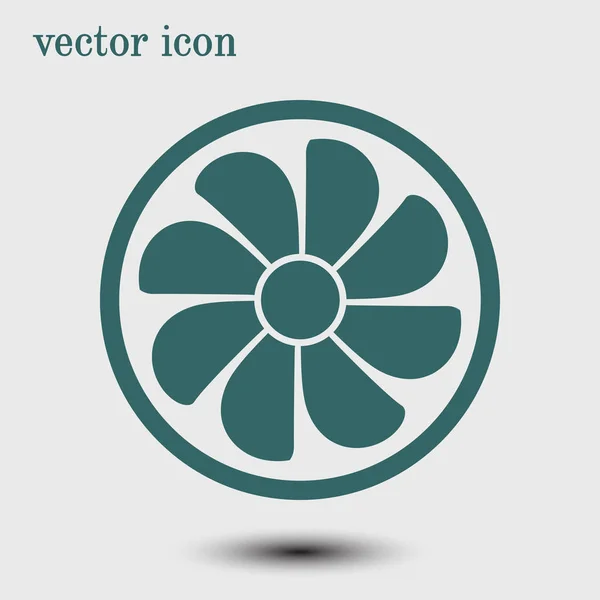 Icono Del Ventilador Escape Símbolo Del Ventilador Estilo Diseño Plano — Vector de stock