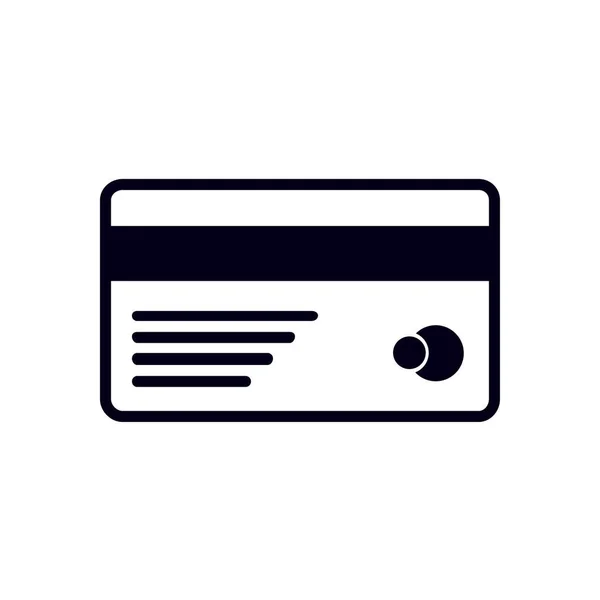 Vector Creditcard Pictogram Platte Ontwerpstijl — Stockvector