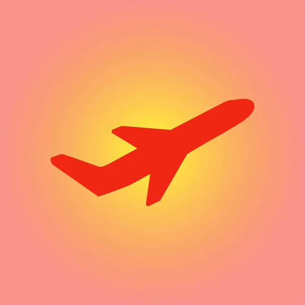 Flybilletter Flybilletter Reisegods Takeoff Silhuettelement Flysymbol Reiseikon Flate Konstruksjoner – stockvektor